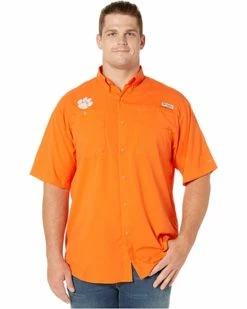 Columbia College Big & Tall Clemson Tigers Tide Collegiate Tamiami™ II Short Sleeve Shirt | Shirts & Tops