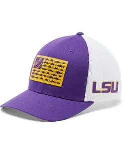 Columbia College LSU Tigers PFG Mesh™ Fish Flag Ball Cap | Hats