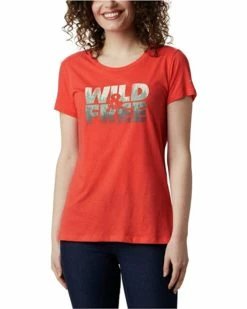 Columbia Women's Hidden Lake Crew Tee Shirt, Graphics, Cotton Blend | Shirts & Tops