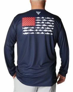 Columbia Big & Tall Terminal Tackle PFG Fish Flag™ Long Sleeve Shirt | Shirts & Tops -Columbia Shop 71bWTclVKTL. AC SR736920