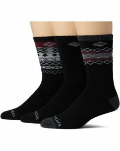 Columbia Wool Crew Fair Isle Full Cushion Arch Support Socks 4-Pair