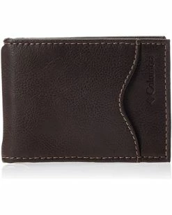 Columbia Men's Leather Front Pocket Wallet Card Holder for Travel | Wallets