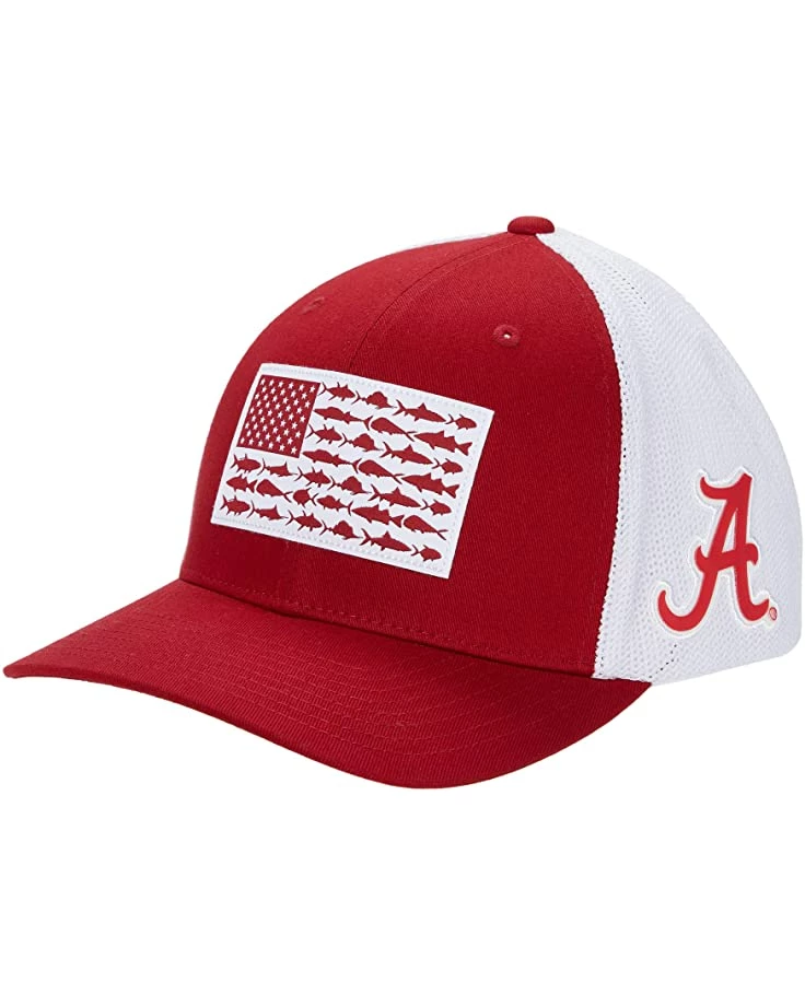 Columbia College Alabama Crimson Tide PFG Mesh™ Fish Flag Ball Cap | Hats 1 Columbia College Alabama Crimson Tide PFG Mesh™ Fish Flag Ball Cap | Hats
