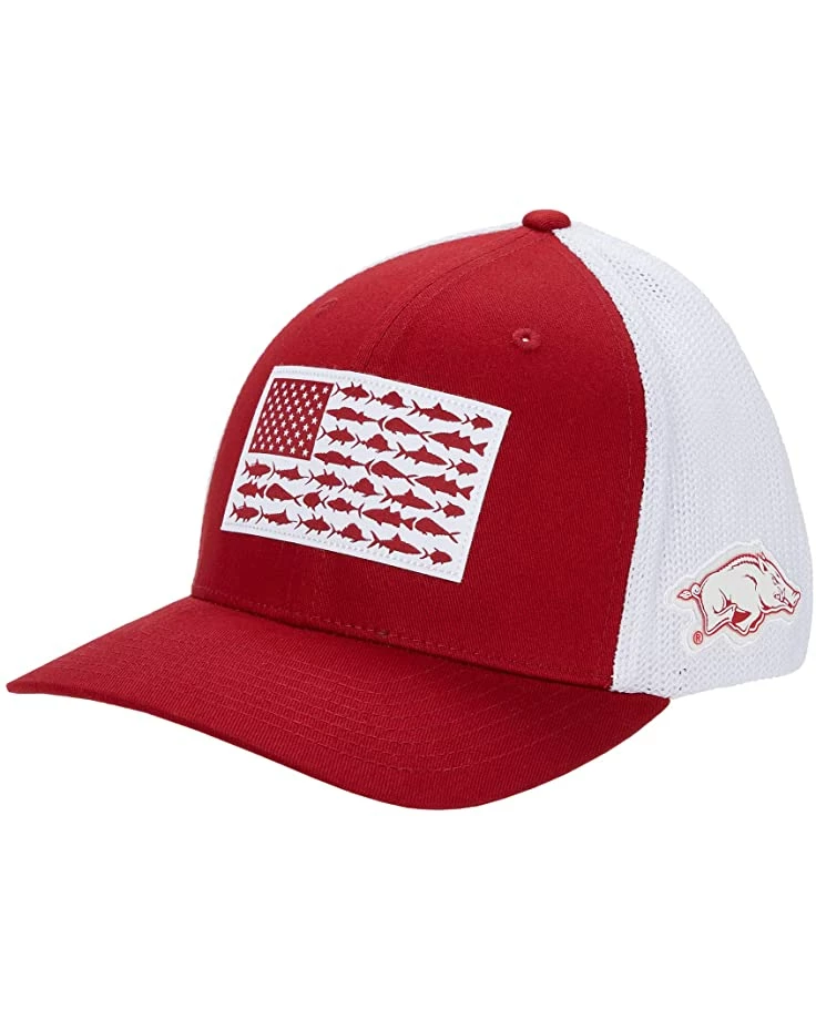 Columbia College Arkansas Razorbacks PFG Mesh™ Fish Flag Ball Cap | Hats 1 Columbia College Arkansas Razorbacks PFG Mesh™ Fish Flag Ball Cap | Hats